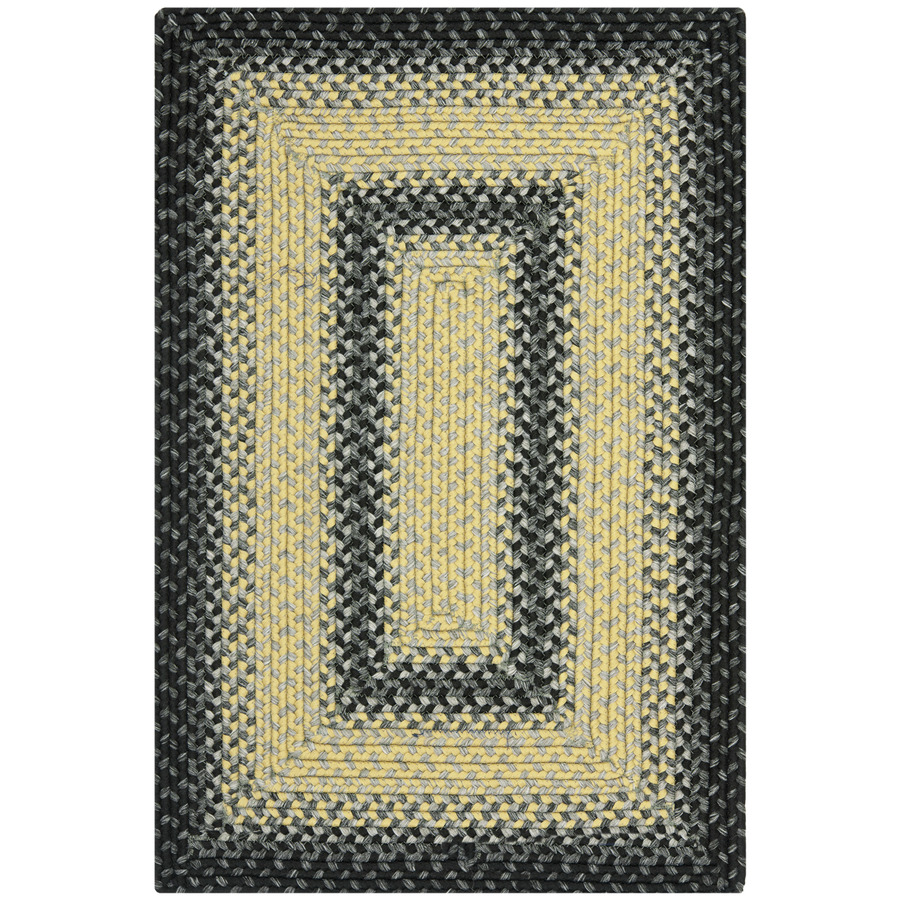 Safavieh Braided 30 in x 60 in Rectangular Black Transitional Accent Rug