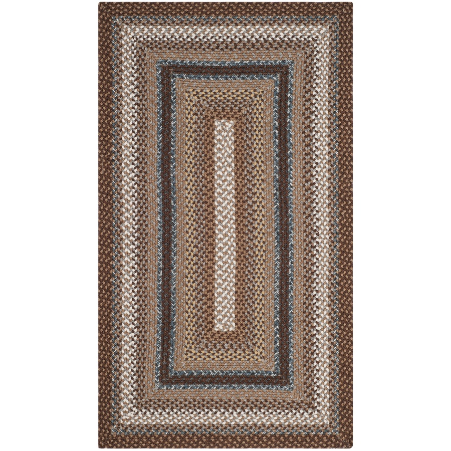 Safavieh Braided 30 in x 60 in Rectangular Brown Transitional Accent Rug