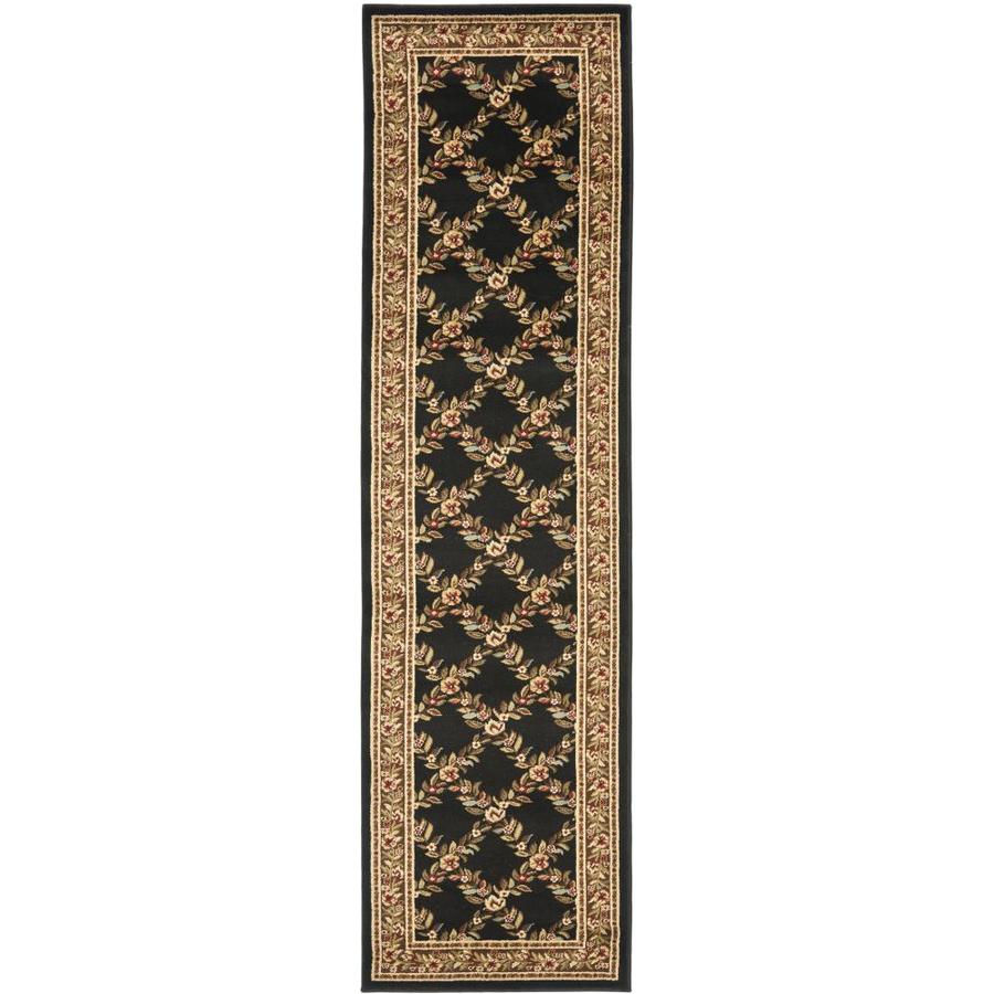 Safavieh Lyndhurst Black Rectangular Indoor Machine Made Runner (Common 2 x 12; Actual 27 in W x 144 in L x 0.33 ft Dia)