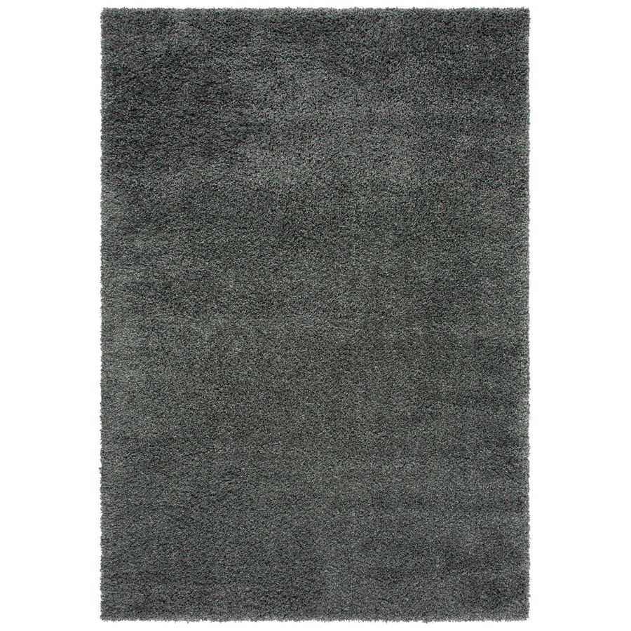Safavieh California Shag Dark Grey Rectangular Indoor Machine Made Area Rug (Common 8 x 12; Actual 102 in W x 144 in L x 1.08 ft Dia)