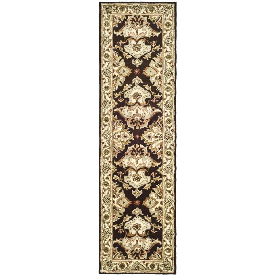 Safavieh Heritage 2 ft 1 in W x 14 in L Brown Wool Runner