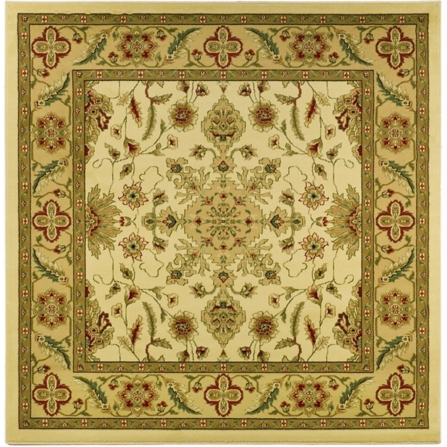 Safavieh Lyndhurst Ivory and Tan Square Indoor Machine Made Area Rug (Common 8 x 8; Actual 96 in W x 96 in L x 0.5 ft Dia)
