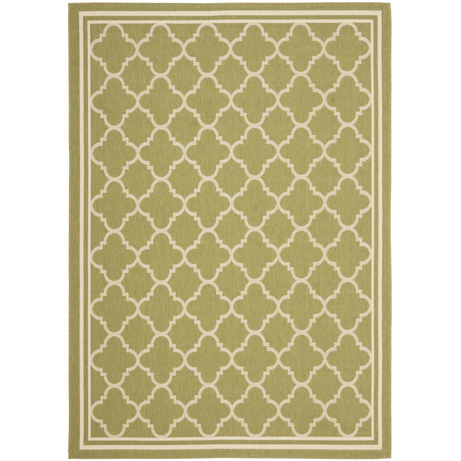 Safavieh Courtyard 31 in x 60 in Rectangular Green Transitional Accent Rug