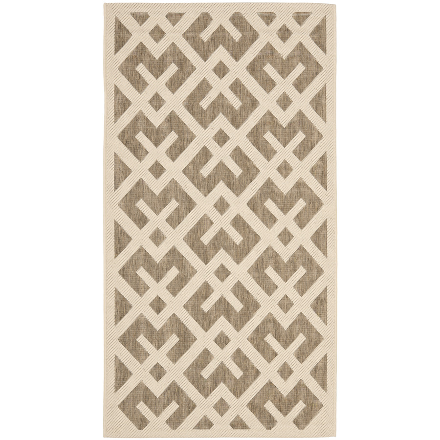 Safavieh Courtyard 31 in x 60 in Rectangular Tan Transitional Accent Rug