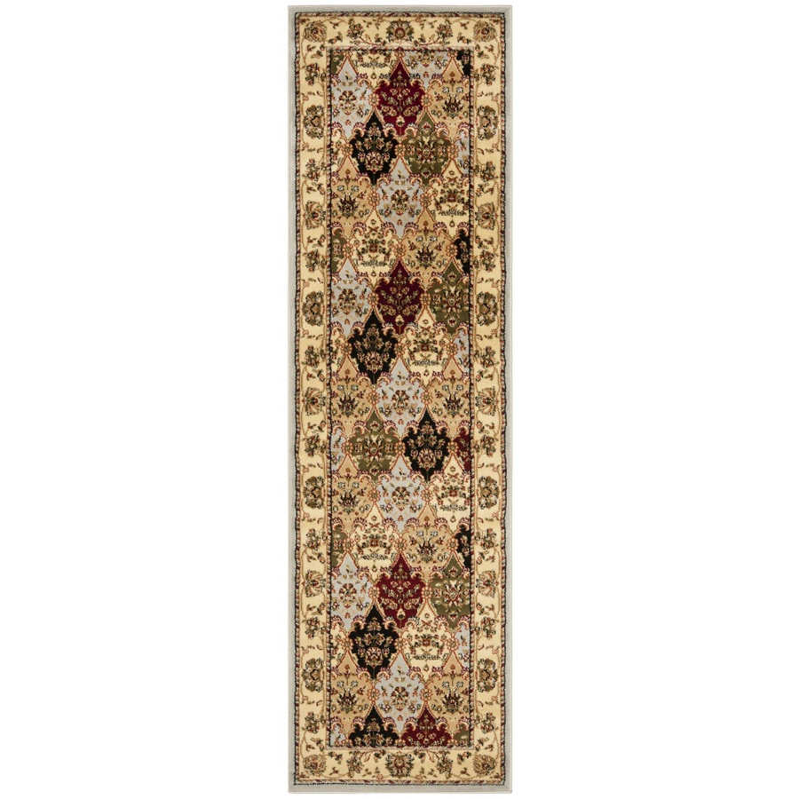 Safavieh Lyndhurst Grey and Multicolor Rectangular Indoor Machine Made Runner (Common 2 x 6; Actual 27 in W x 72 in L x 0.42 ft Dia)