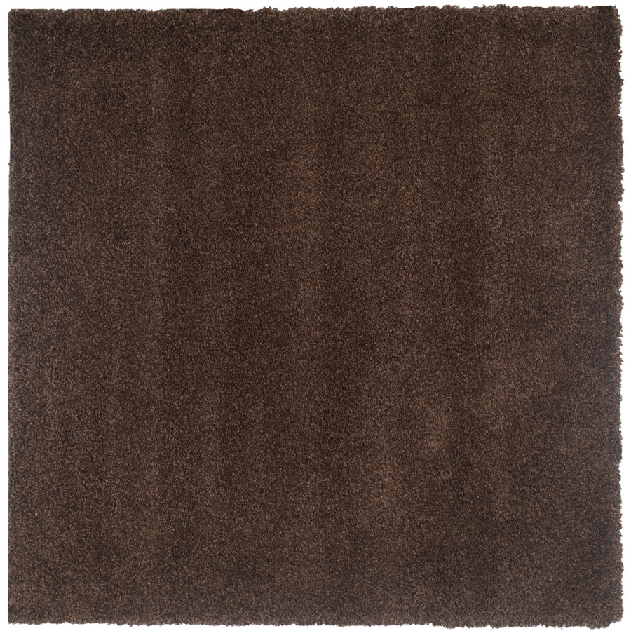 Safavieh California Shag 6 ft 7 in x 6 ft 7 in Square Brown Solid Area Rug