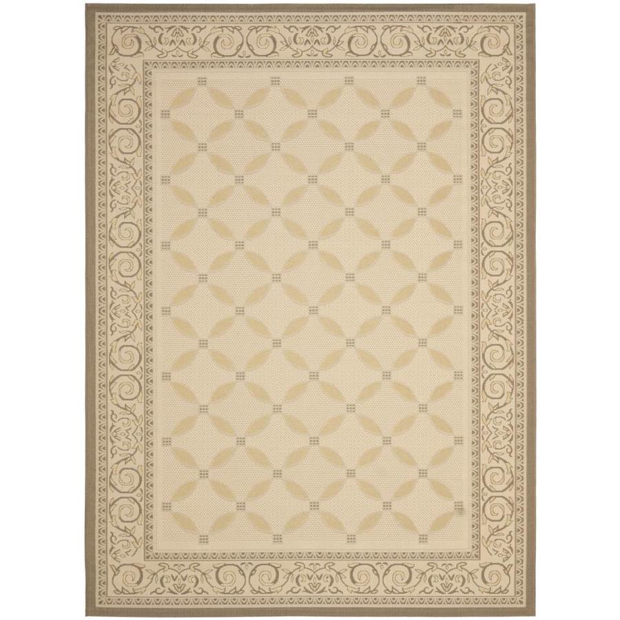 Safavieh Courtyard 9 ft x 12 ft Rectangular Cream Transitional Indoor/Outdoor Area Rug