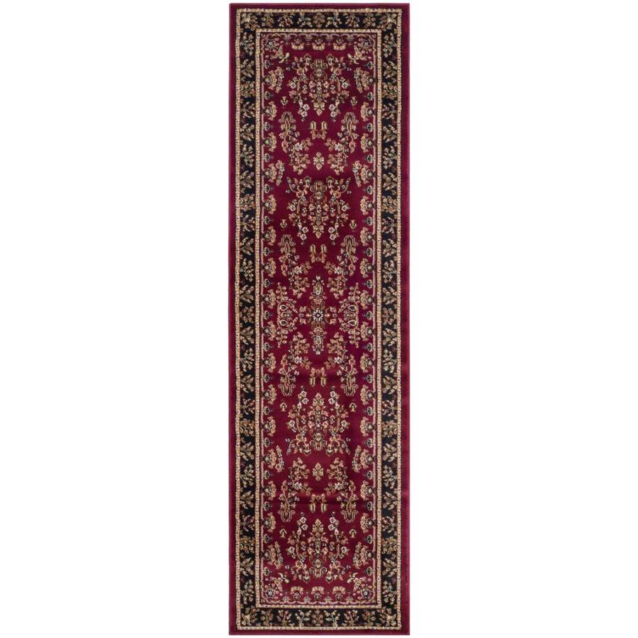 Safavieh Lyndhurst Red and Black Rectangular Indoor Machine Made Runner (Common 2 x 10; Actual 27 in W x 120 in L x 0.33 ft Dia)