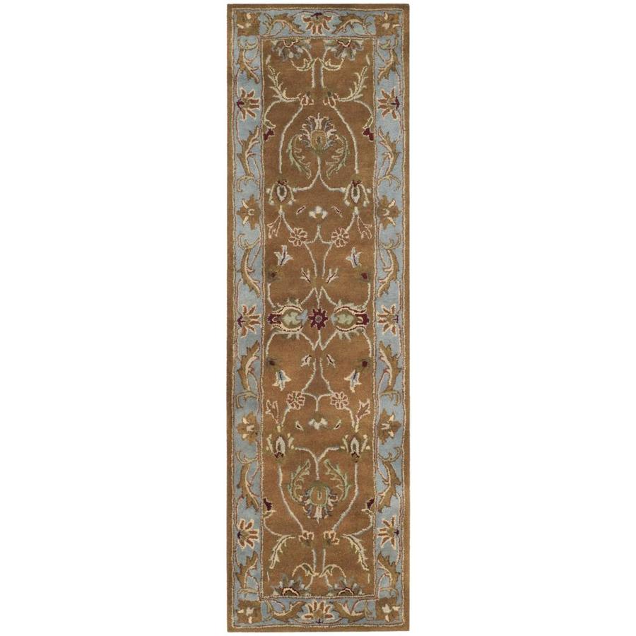 Safavieh Heritage 2 ft 1 in W x 1 ft 4 in L Brown Wool Runner