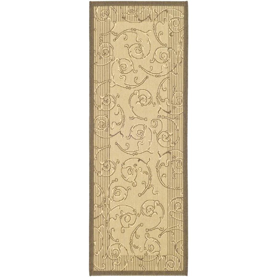 Safavieh Courtyard 2 ft 4 in W x 9 ft 1 in L Cream Indoor/Outdoor Runner