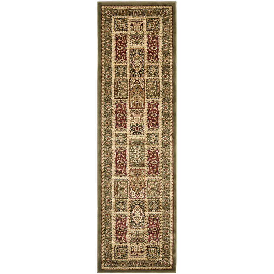 Safavieh Lyndhurst Multicolor and Green Rectangular Indoor Machine Made Runner (Common 2 x 20; Actual 27 in W x 240 in L x 0.67 ft Dia)