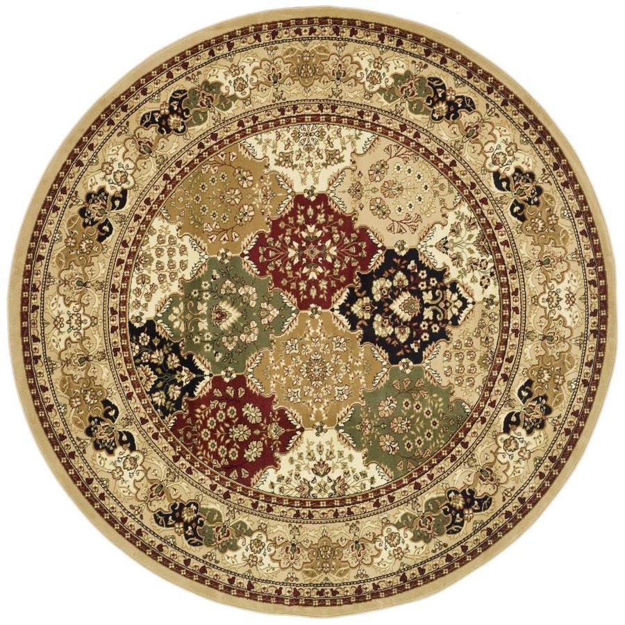 Safavieh 8 ft Round Multi Diamond Panel Area Rug