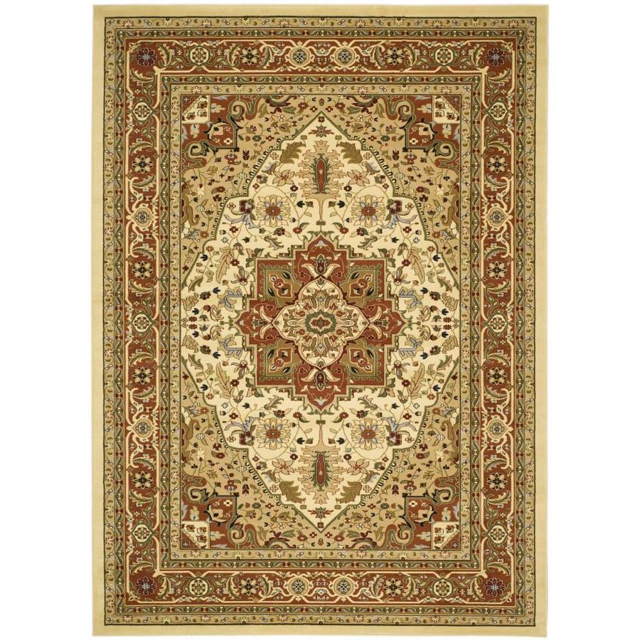 Safavieh Lyndhurst 8 ft x 11 ft Rectangular Beige Floral Area Rug