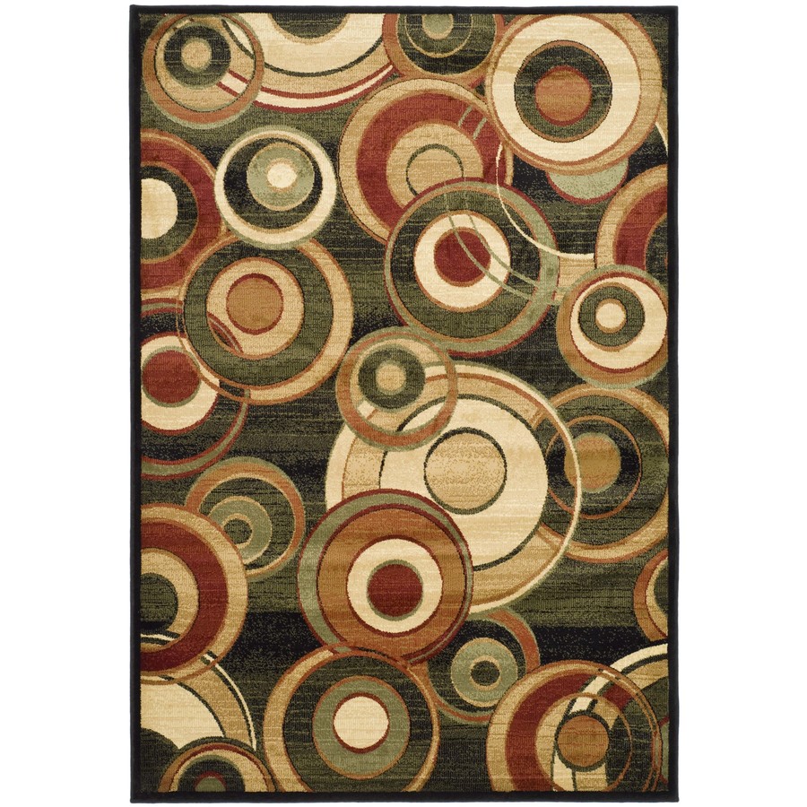 Safavieh Lyndhurst Black and Multicolor Rectangular Indoor Machine Made Area Rug (Common 8 x 11; Actual 96 in W x 132 in L x 0.58 ft Dia)