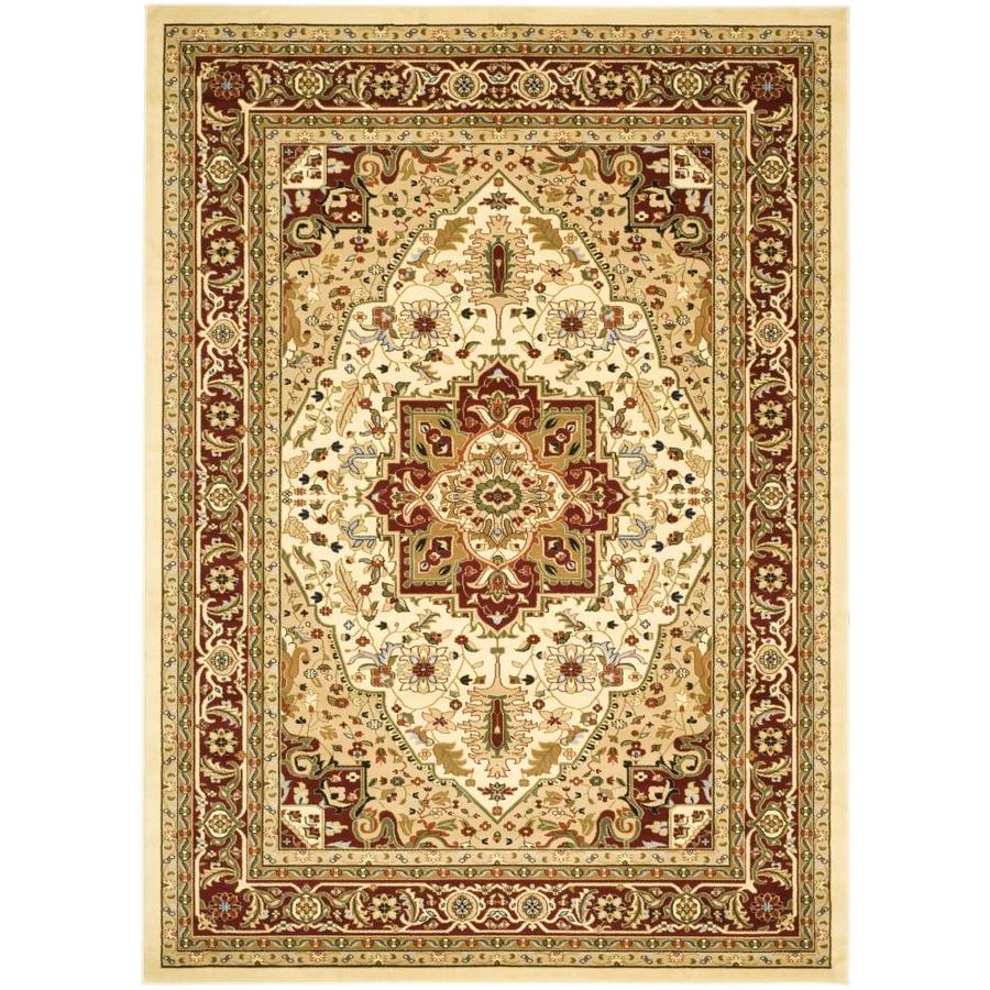 Safavieh Lyndhurst Ivory and Red Rectangular Indoor Machine Made Area Rug (Common 9 x 12; Actual 107 in W x 144 in L x 0.67 ft Dia)