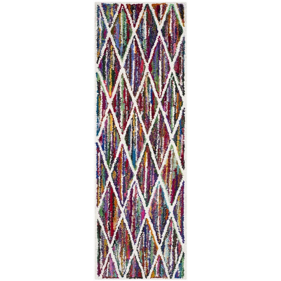 Safavieh Nantucket Multicolor Rectangular Indoor Tufted Runner (Common 2 x 7; Actual 27 in W x 84 in L x 0.58 ft Dia)