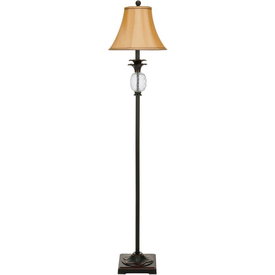 Safavieh 61 in Black Indoor Floor Lamp with Fabric Shade