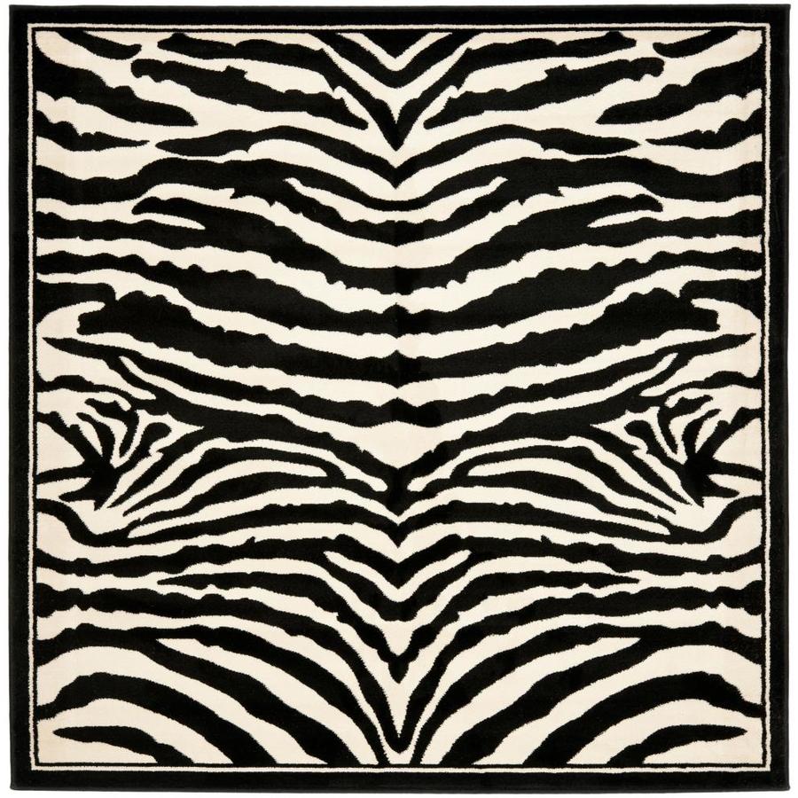 Safavieh 6 ft x 6 ft Ivory Zebra Area Rug
