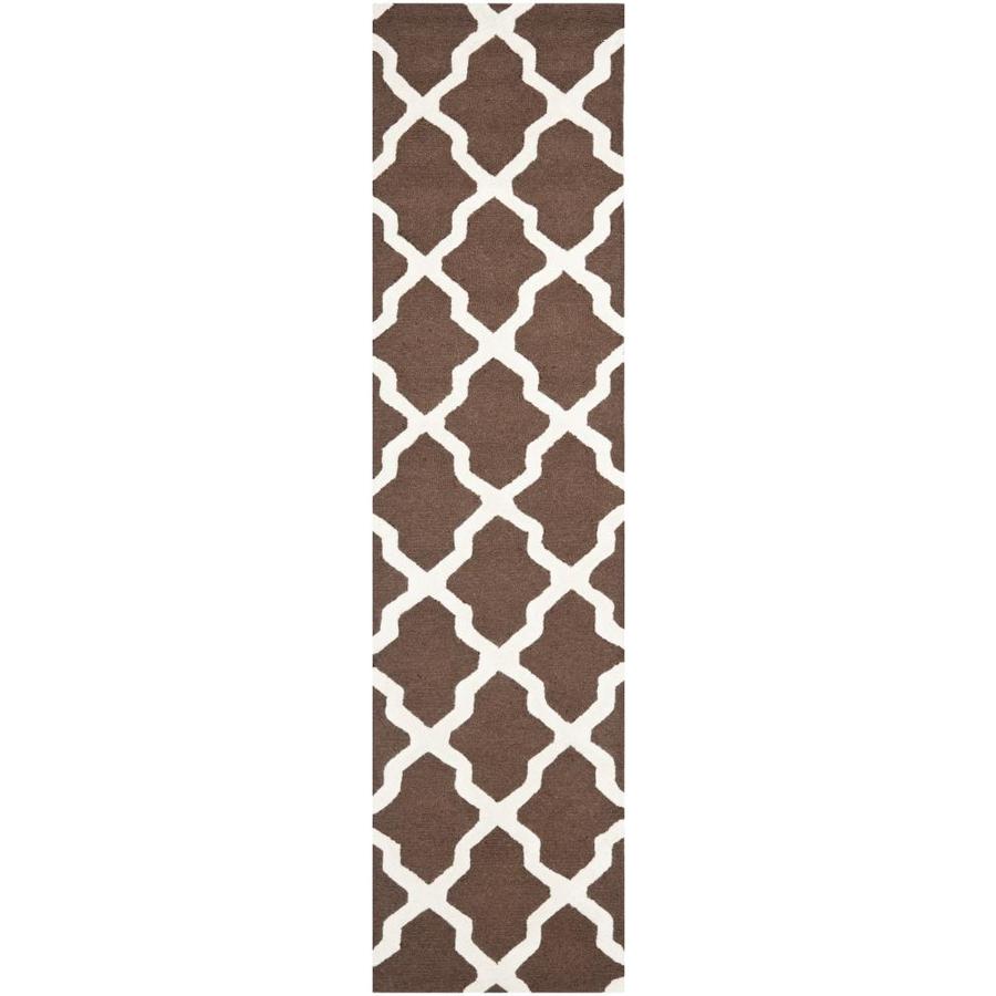 Safavieh Cambridge 2 ft 6 in W x 10 ft L Brown Wool Runner