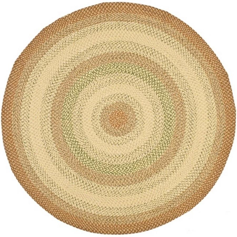 Safavieh Cottage 6 ft x 6 ft Round Multicolor Transitional Indoor/Outdoor Area Rug