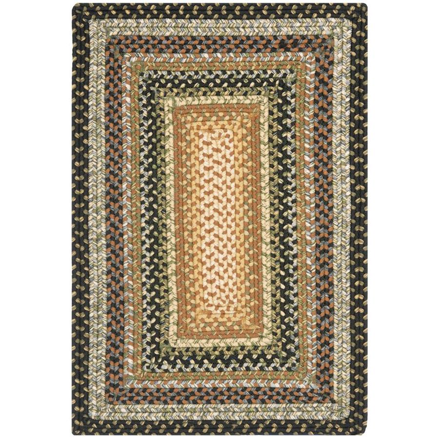 Safavieh Braided Blue and Multicolor Rectangular Indoor and Outdoor Braided Throw Rug (Common 3 x 5; Actual 36 in W x 60 in L x 0.33 ft Dia)