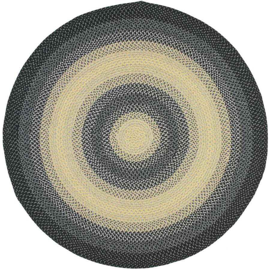 Safavieh Cottage 8 ft x 8 ft Round Black Transitional Indoor/Outdoor Area Rug