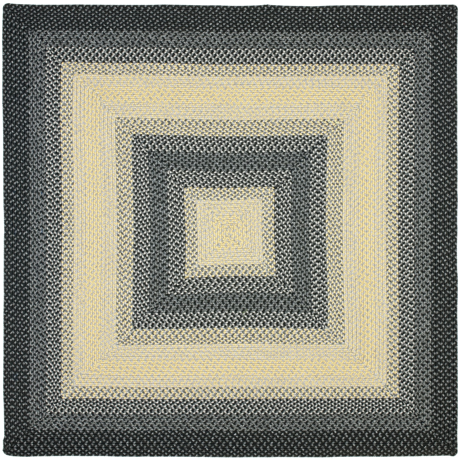 Safavieh Cottage 8 ft x 8 ft Square Black Transitional Indoor/Outdoor Area Rug