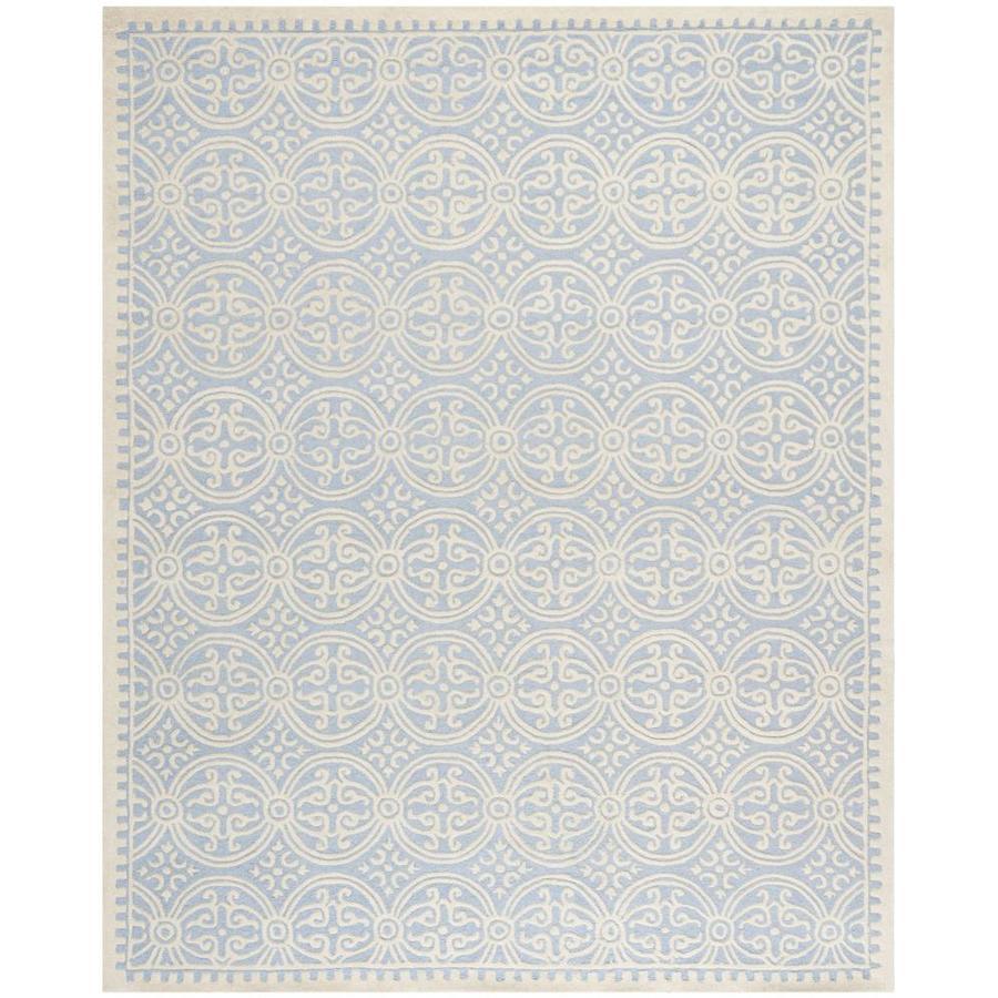 Safavieh Cambridge Silver and Ivory Rectangular Indoor Tufted Area Rug (Common 9 x 12; Actual 108 in W x 144 in L x 0.75 ft Dia)