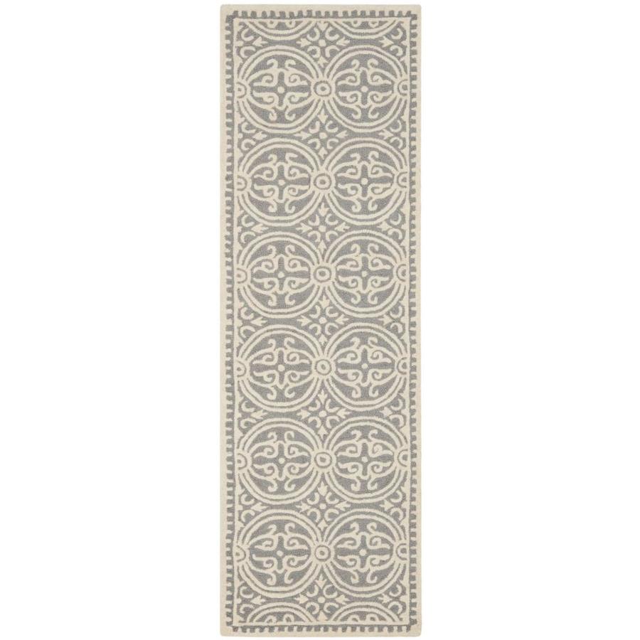 Safavieh Cambridge 2 ft 6 in W x 6 ft L Gray Wool Runner