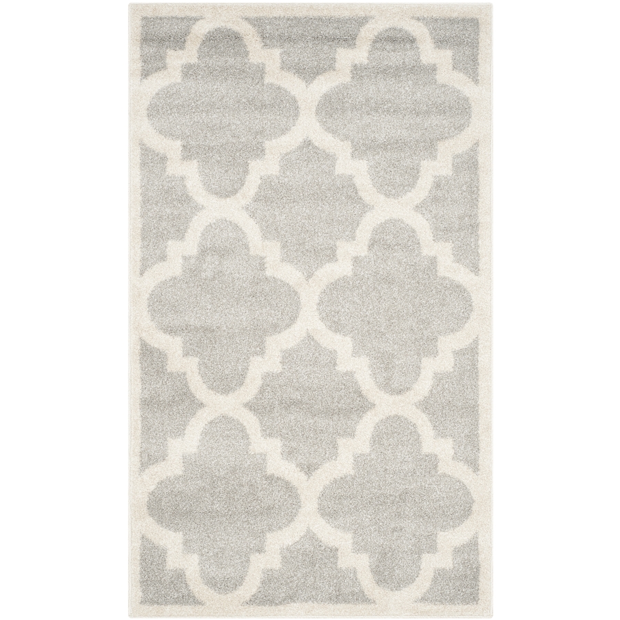 Safavieh Amherst Grey and Beige Rectangular Indoor and Outdoor Machine Made Throw Rug (Common 3 x 5; Actual 36 in W x 60 in L x 0.42 ft Dia)