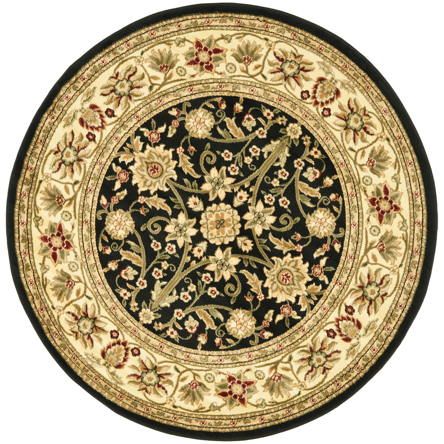 Safavieh Lyndhurst 5 ft 3 in x 5 ft 3 in Round Black Transitional Area Rug