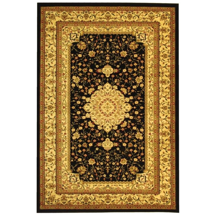 Safavieh Lyndhurst Black and Ivory Rectangular Indoor Machine Made Throw Rug (Common 3 x 5; Actual 39 in W x 63 in L x 0.42 ft Dia)