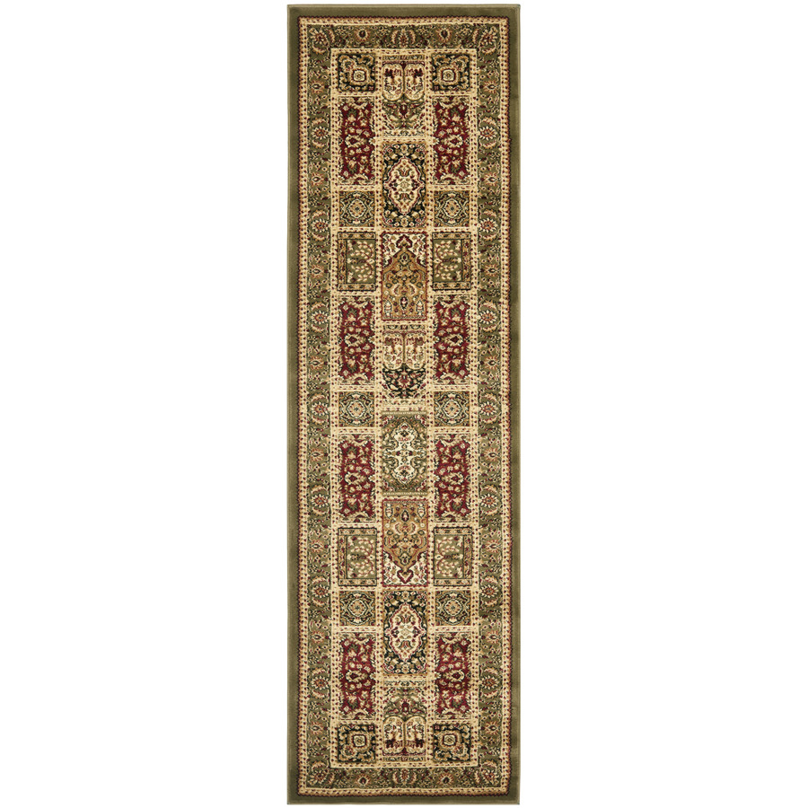 Safavieh Lyndhurst Multicolor and Green Rectangular Indoor Machine Made Runner (Common 2 x 12; Actual 27 in W x 144 in L x 0.33 ft Dia)