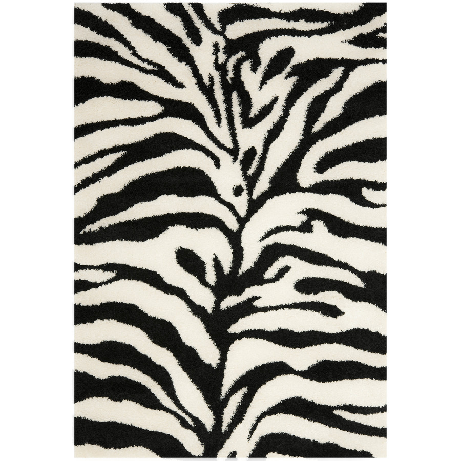 Safavieh Florida Shag 8 ft x 10 ft Rectangular White Transitional Area Rug