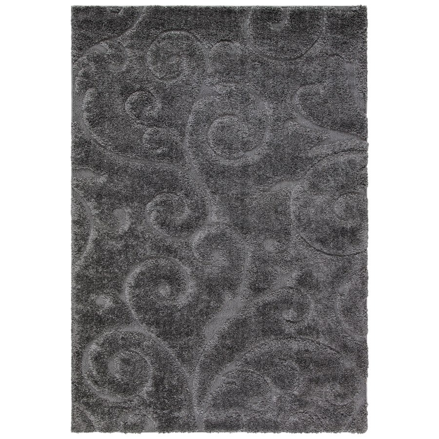 Safavieh Florida Shag 4 ft x 6 ft Rectangular Gray Transitional Area Rug