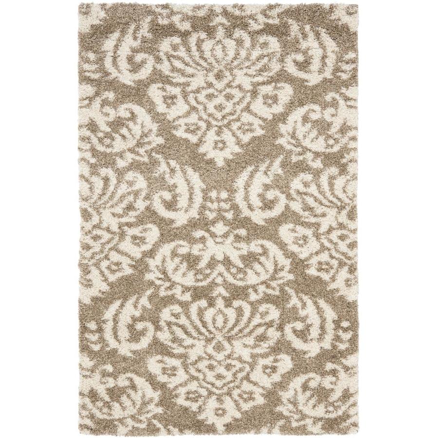 Safavieh Florida Shag 4 ft x 6 ft Rectangular Beige Transitional Area Rug