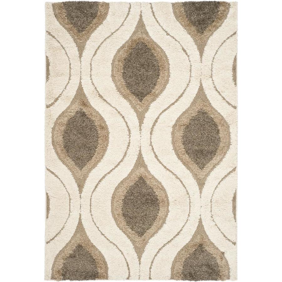 Safavieh Florida Shag 8 ft x 10 ft Rectangular Beige Transitional Area Rug