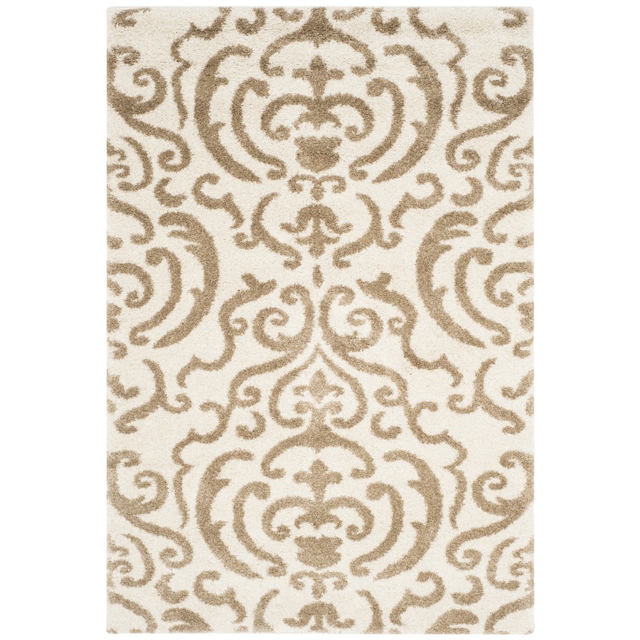 Safavieh Florida Shag 5 ft 3 in x 7 ft 6 in Rectangular Beige Transitional Area Rug