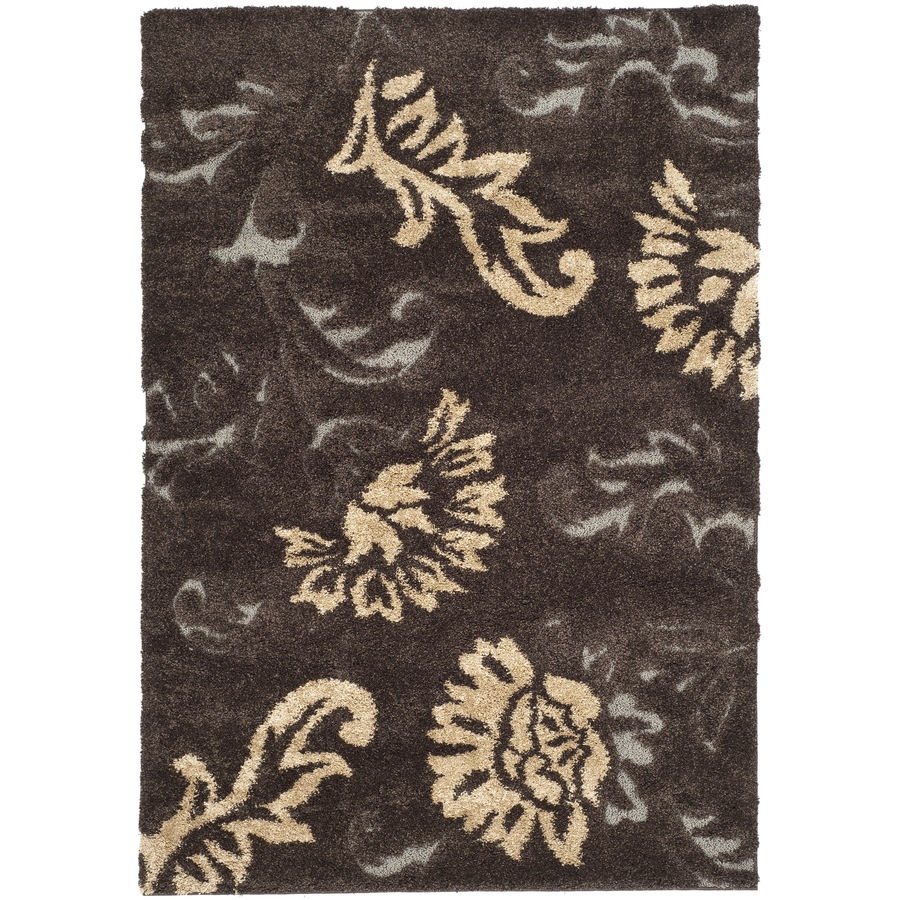 Safavieh Florida Shag 5 ft 3 in x 7 ft 6 in Rectangular Tan Transitional Area Rug