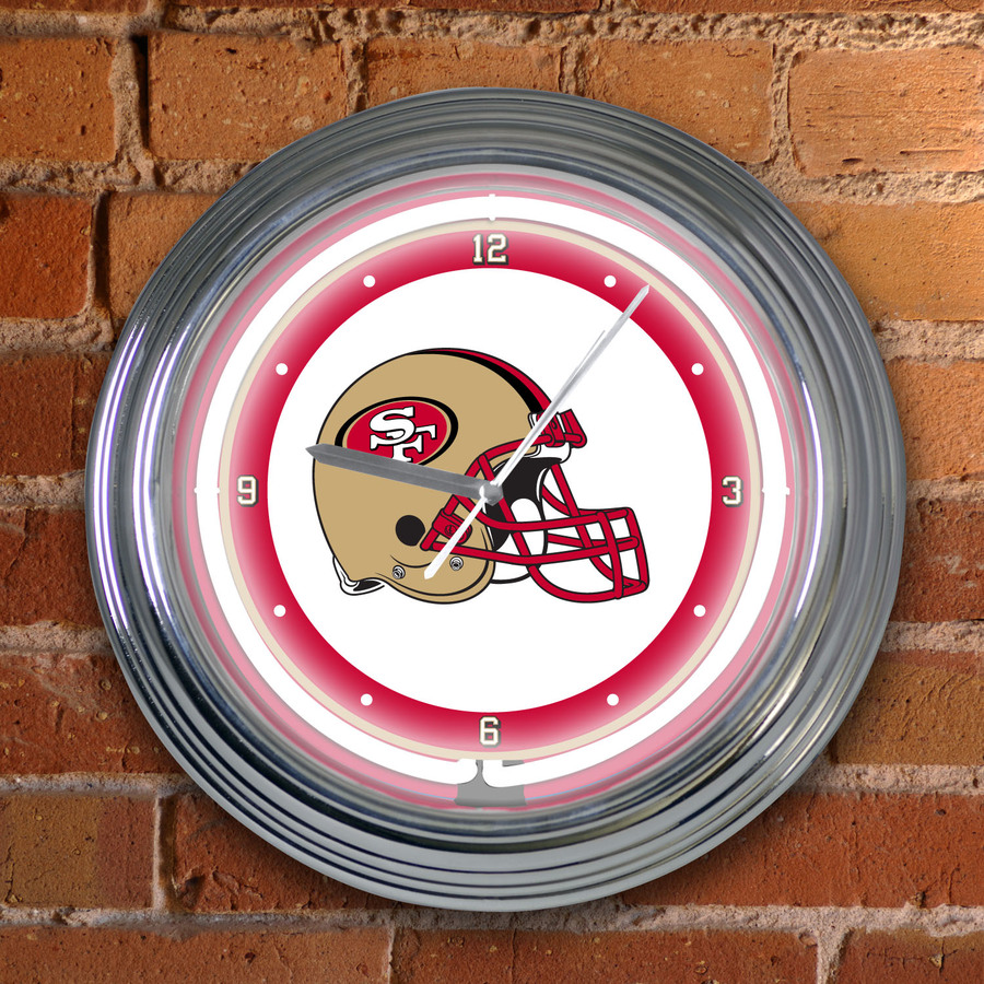 The Memory Company 15 in Neon 49ers Multicolor Clock