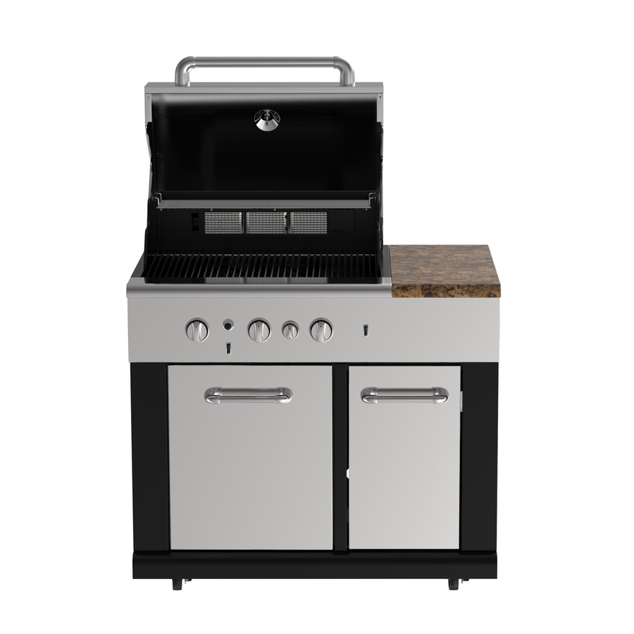 Master Forge Modular Outdoor Kitchen 3 Burner Gas Grill At 3 Burner Modular Gas Grill