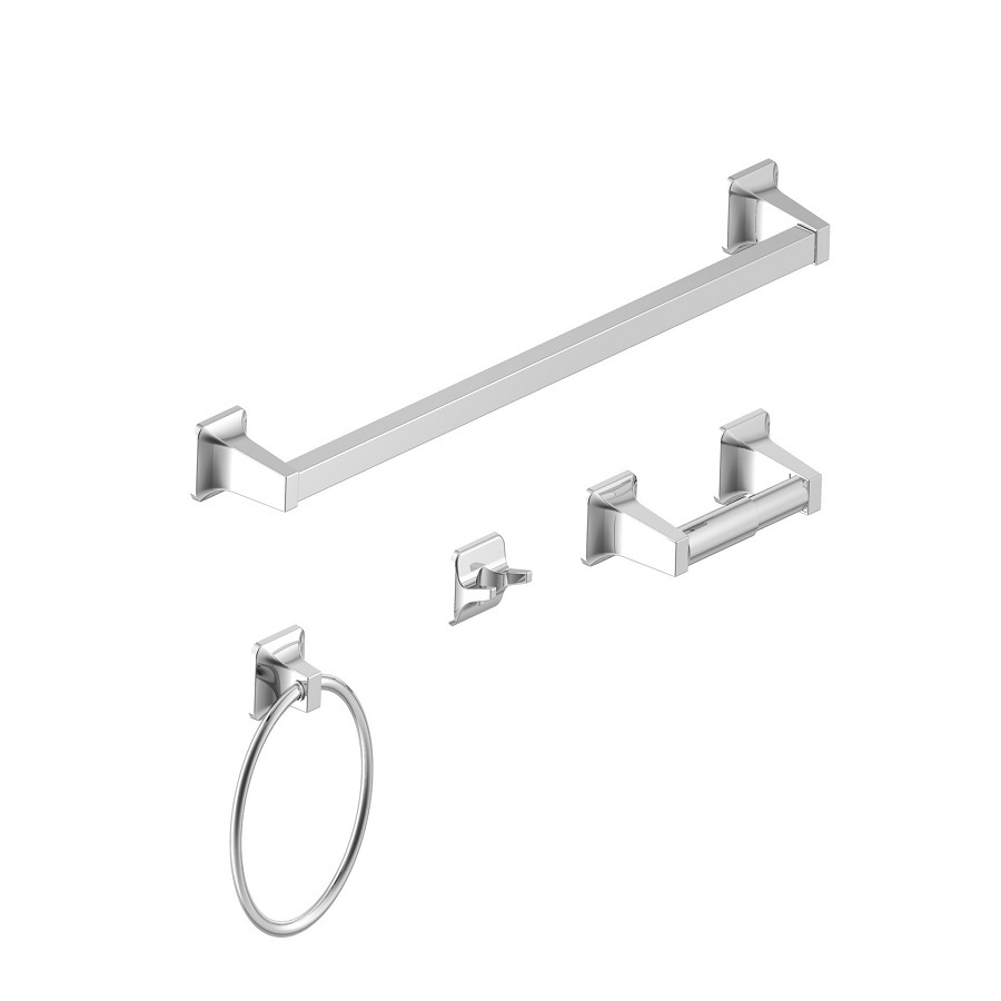 Style Selections 4 Piece Seton Chrome Decorative Bathroom Hardware Set