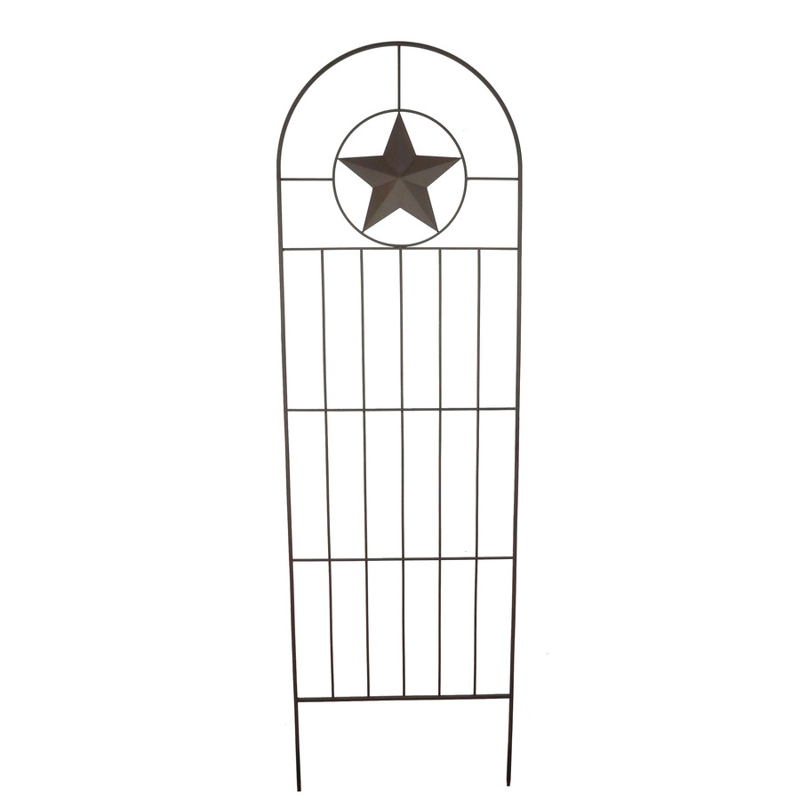 Garden Treasures 24.02 in W x 79.02 in H Powder Coated Bronze Trellis