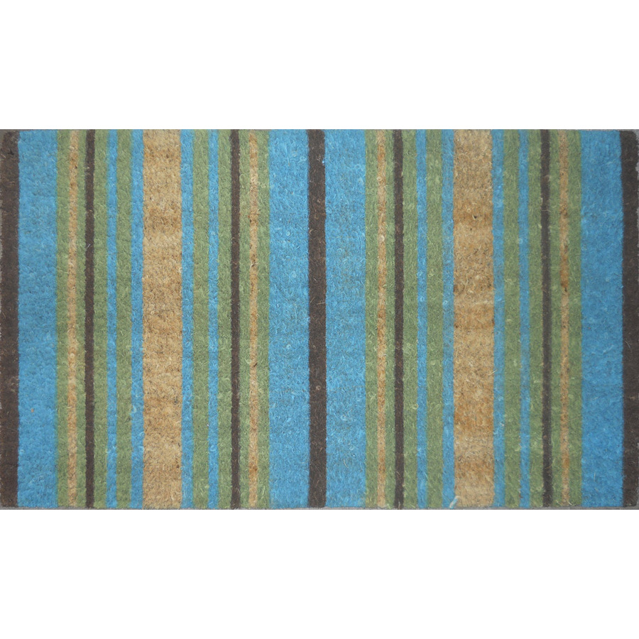 Style Selections 29.4 in x 17.6 in Bleached Printed Rectangular Door Mat