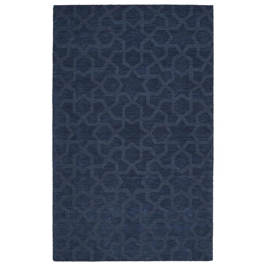 Kaleen Imprints Modern 4 x 6 Navy Indoor Geometric Moroccan Handcrafted Area Rug Cotton in Blue | IPM06-22-3656