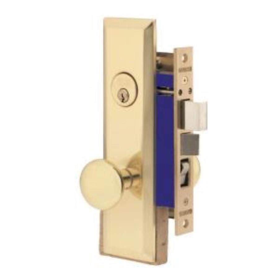 SecureKey Brass Commercial/Residential Mortise Lock Door Handleset