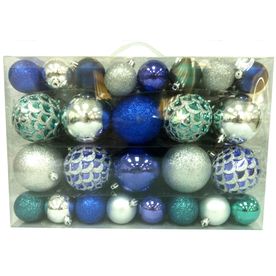 Holiday Living 68-Pack Multicolor Shatterproof Ornaments