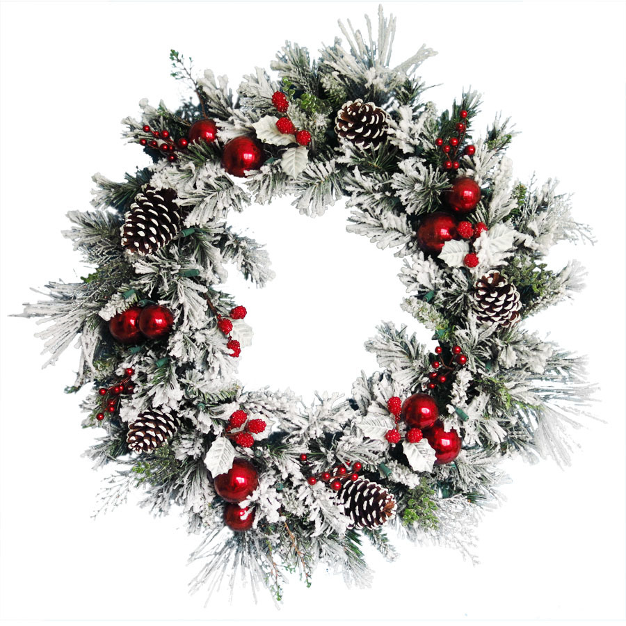 Holiday Living 30 in Pre Lit Douglas Fir Indoor/Outdoor Artificial Christmas Wreath with White Incandescent Lights