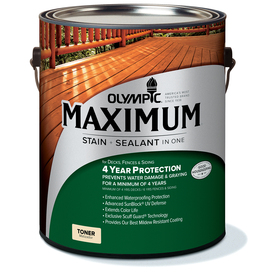 Olympic Maximum Canyon Brown Semi-Transparent Exterior Stain (Actual Net Contents: 128-fl oz)