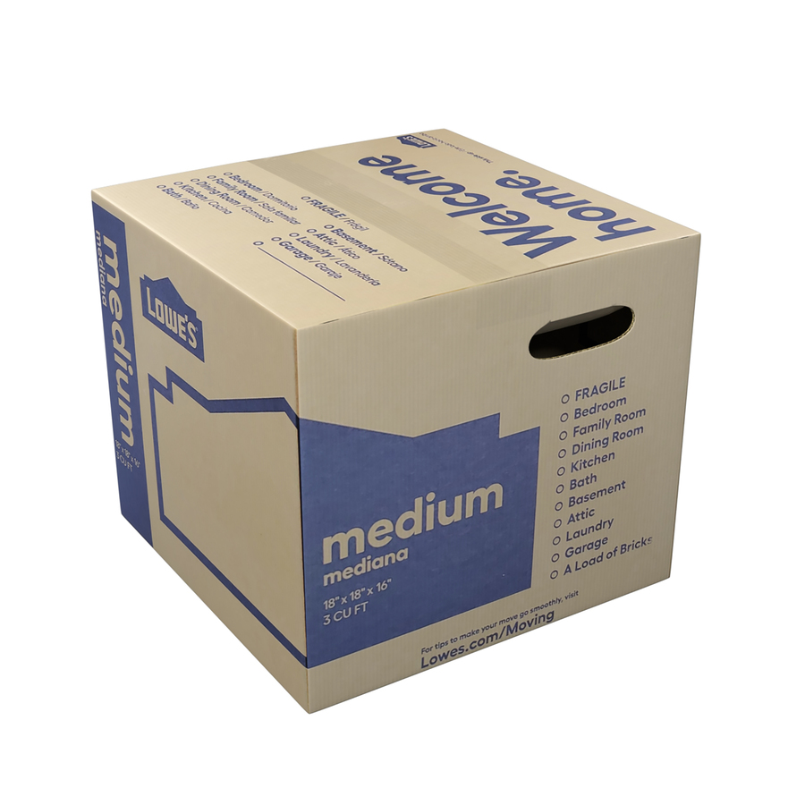 Medium Cardboard Moving Box (Actual 18 in x 16 in)